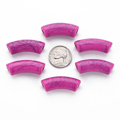 Opaque Crackle Acrylic Beads MACR-S372-001N-002-1