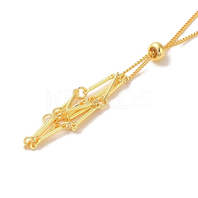 Rack Plating Brass Macrame Pouch Necklace Making for Gemstone Nuggets KK-M285-02C-G-1