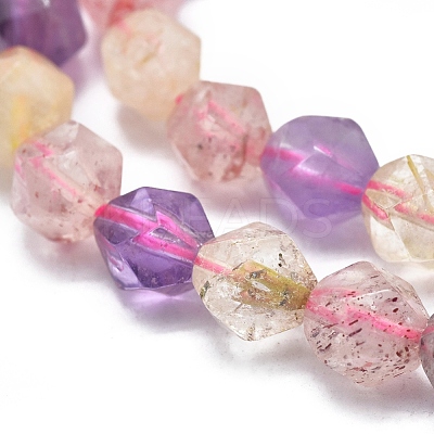 Natural Multi Color Quartz Beads Strands G-K303-B08-6mm-1