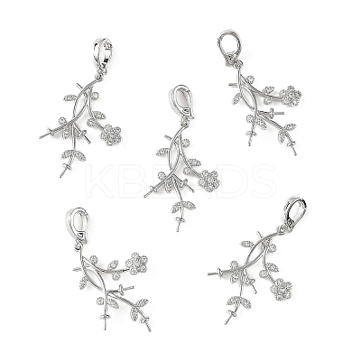 SHEGRACE Brass Micro Pave Cubic Zirconia Peg Bails XGRQ5S483-848-P-1