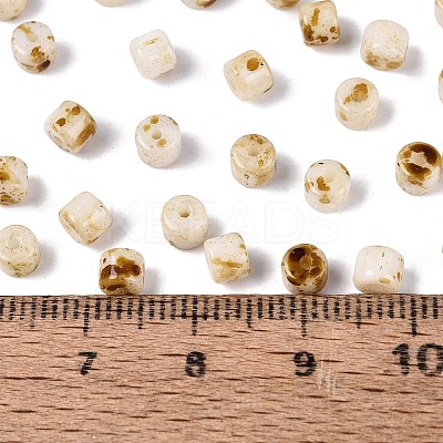 Opaque Picasso Glass Beads SEED-Q039-05A-A01-1