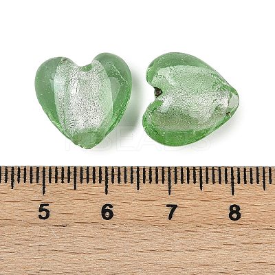 Handmade Silver Foil Lampwork Glass Beads LAMP-Q005-06F-1