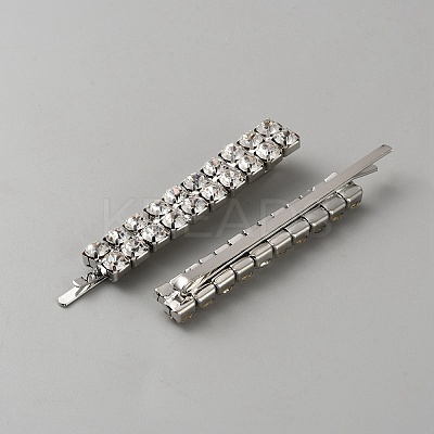 3Pcs 3 Styles Iron Crystal Rhinestone Hair Bobby Pins OHAR-WH0011-60-1