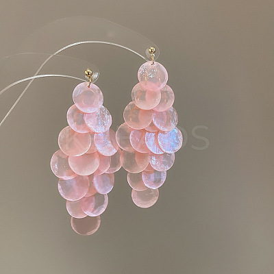 Shell Dangle Stud Earrings FS-WGED06D-07-1