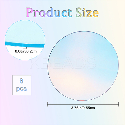 Iridescent Acrylic Plates DIY-CP0008-22-1