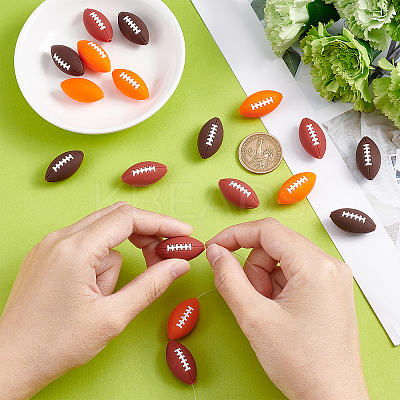 18Pcs 3 Colors Food Grade Eco-Friendly Silicone Focal Beads SIL-DC0001-08-1