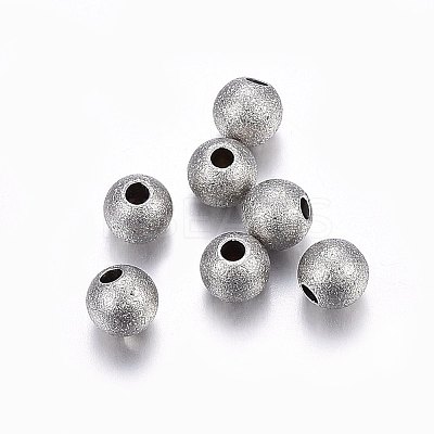Tarnish Resistant 304 Stainless Steel Textured Beads LS-STAS-F174-32P-C-1