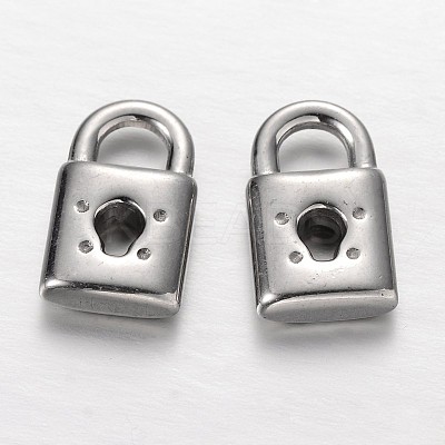 Tarnish Resistant Padlock 304 Stainless Steel Pendants STAS-I045-20-1