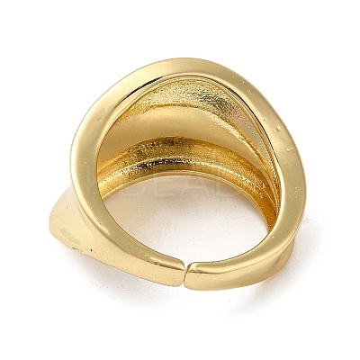 Rack Plating Brass Twist Open Cuff Rings RJEW-E290-04G-1