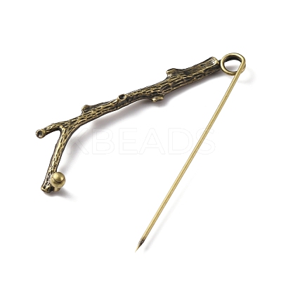 Alloy Tree Branch Safety Brooch Pin JEWB-WH0026-13AB-1
