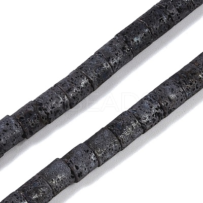 Frosted Natural Lava Rock Beads Strands G-E618-02B-1