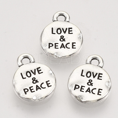 Tibetan Style Alloy Pendants TIBEP-T009-24AS-RS-1
