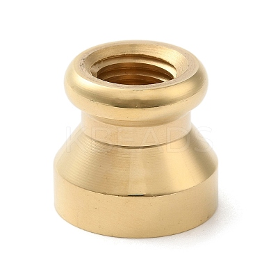 Golden Plated Round Shaped Wax Seal Brass Stamp Head STAM-K002-01G-10-1