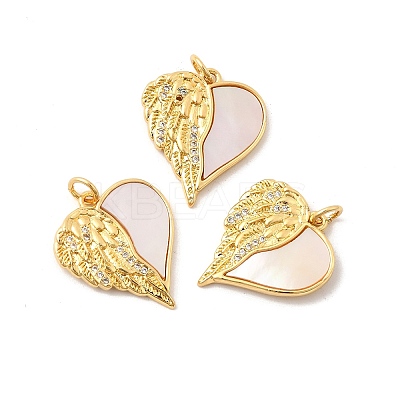 Brass Micro Pave Cubic Zirconia Pendants KK-K302-20D-G-1