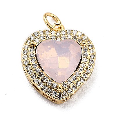 Eco-Friendly Brass Micro Pave Cubic Zirconia Pendants ZIRC-H122-03G-02-1