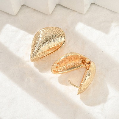 Brass Hoop Earrings for Women LS-EJEW-U041-06G-1