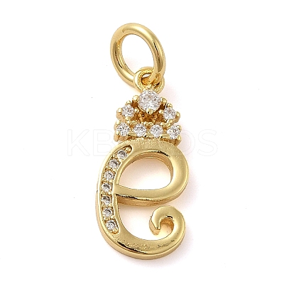 Brass Micro Pave Cubic Zirconia Pendants KK-M273-01G-E-1