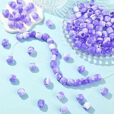 120Pcs ABS Plastic Imitation Pearl European Beads FIND-SC0019-25-1