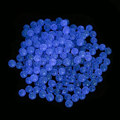 Luminous Glow in the Dark Transparent Glass Round Beads GLAA-F124-B06-1
