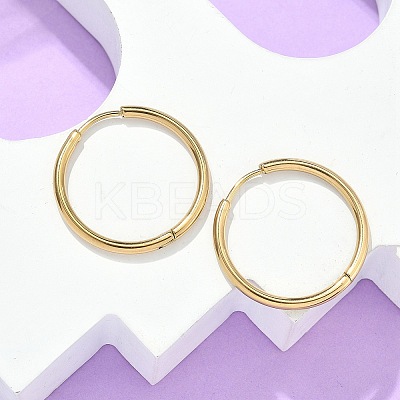 Ion Plating(IP) 304 Stainless Steel Huggie Hoop Earrings LS-EJEW-F111A-25mm-G-1