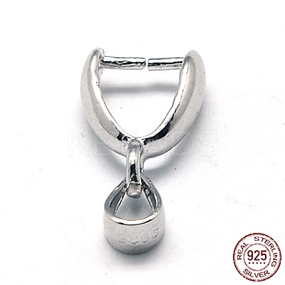 Anti-Tarnish Rhodium Plated 925 Sterling Silver Ice Pick & Pinch Bails STER-A006-332P-1