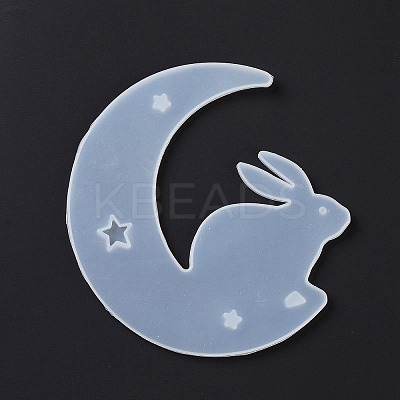 DIY Animal on the Crescent Moon Big Pendant Silicone Molds DIY-F125-06-1