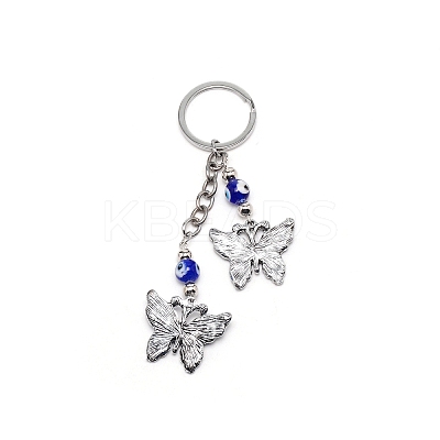 Alloy Butterfly Keychain LS-KEYC-WH0029-04-1