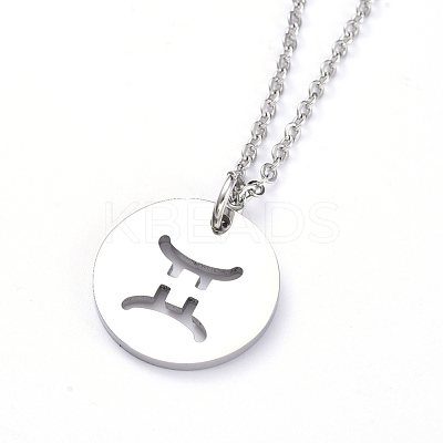 Non-Tarnish 304 Stainless Steel Pendant Necklaces NJEW-E147-08P-1