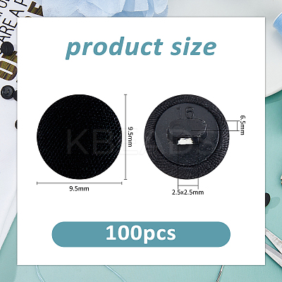 100Pcs 1-Hole Cloth Shank Buttons BUTT-FH0001-024-1