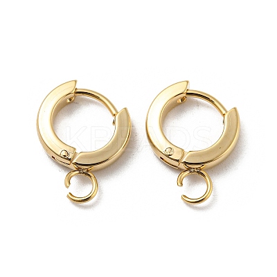 201 Stainless Steel Huggie Hoop Earrings Findings STAS-A167-01I-G-1