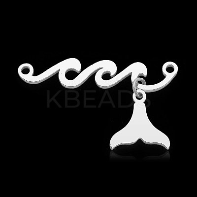 Non-Tarnish 201 Stainless Steel Connector Charms STAS-N090-LA892-1-1