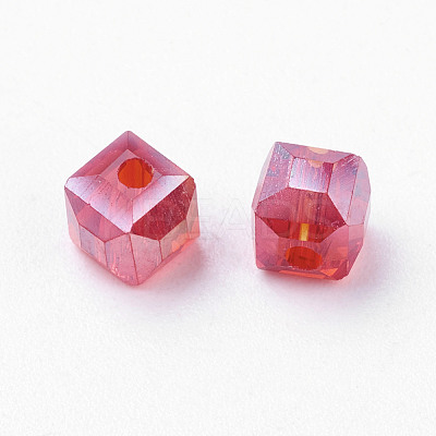Electroplate Glass Beads X-EGLA-D018-4x4mm-M3-1