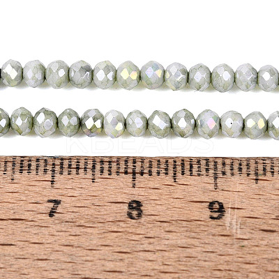Anti-Tarnish Electroplate Rondelle Glass Beads Strands EGLA-T021-3mm-17-02-1