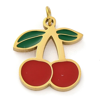 Ion Plating(IP) 304 Stainless Steel Enamel Charms STAS-Z104-02G-01-1