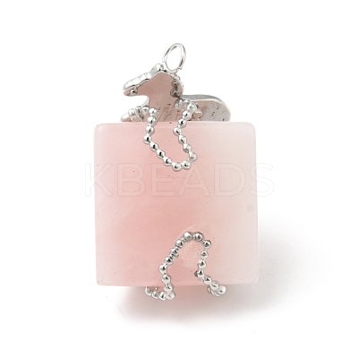 Natural Rose Quartz Pendants G-G870-13P-04-1