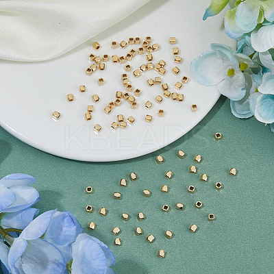 100Pcs Brass Spacer Beads KK-FI0001-02B-G-1