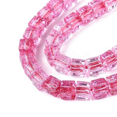 Crackle Transparent Glass Beads Strands GLAA-N062-4mm-12-1