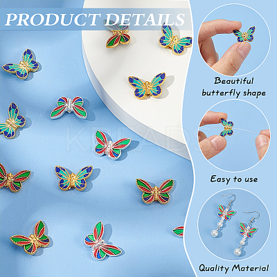 36Pcs 3 Colors Alloy Enamel Beads FIND-CA0009-29-1