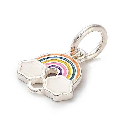 925 Sterling Silver Colorful Enamel Charms STER-C014-02B-S-1