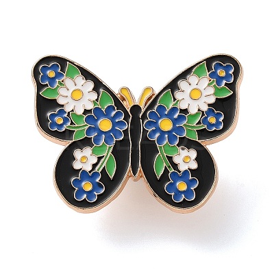 Butterfly & Flower Enamel Pins JEWB-I054-02KCG-06-1