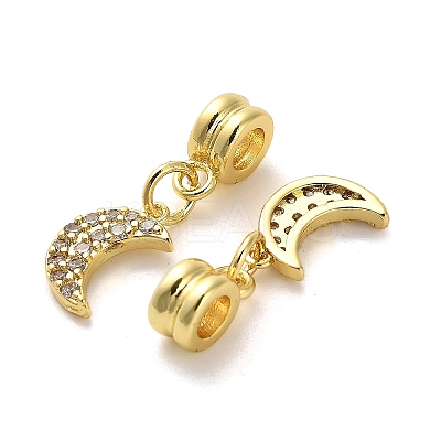 Rack Plating Brass Micro Pave Cubic Zirconia Charms KK-S398-01C-1