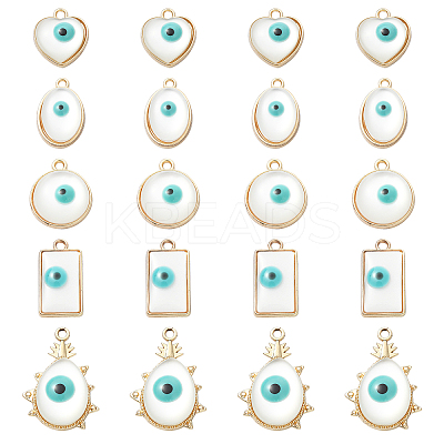 20Pcs 5 Styles Alloy Evil Eye Pendants FIND-CJ0001-47-1
