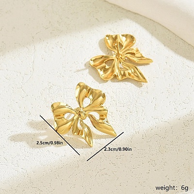 Fashionable 201 Stainless Steel Stud Earrings BN2349-3-1