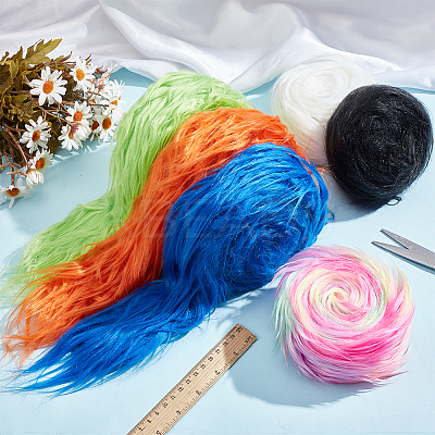 Imitation Hair Faux Fur Fabric DIY-WH0581-02B-1