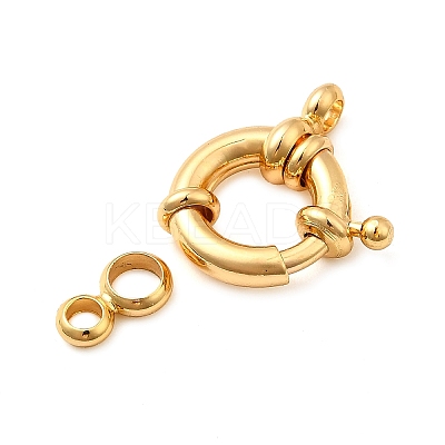 Brass Spring Ring Clasps LS-KK-D407-01G-C-1