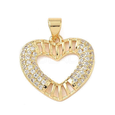 Brass Micro Pave Cubic Zirconia Pendants KK-D426-21E-G-1