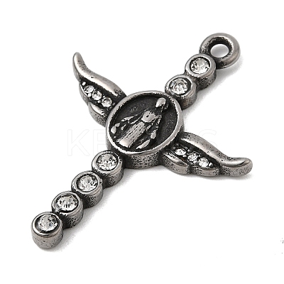 Religion 304 Stainless Steel with Rhinestone Pendants STAS-Z179-09AS-1