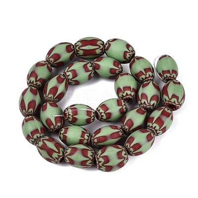 Handmade Millefiori Glass Barrel Beads LA-N002-06E-1