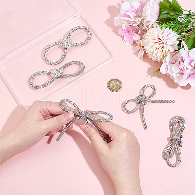 5Pcs 5 Styles Bowknot Iron Brooches for Backpack Clothes JEWB-AR0001-18-1