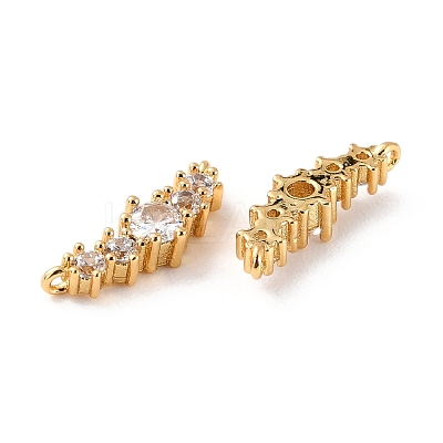 Brass Micro Pave Cubic Zirconia Pendants ZIRC-P092-029G-RS-1